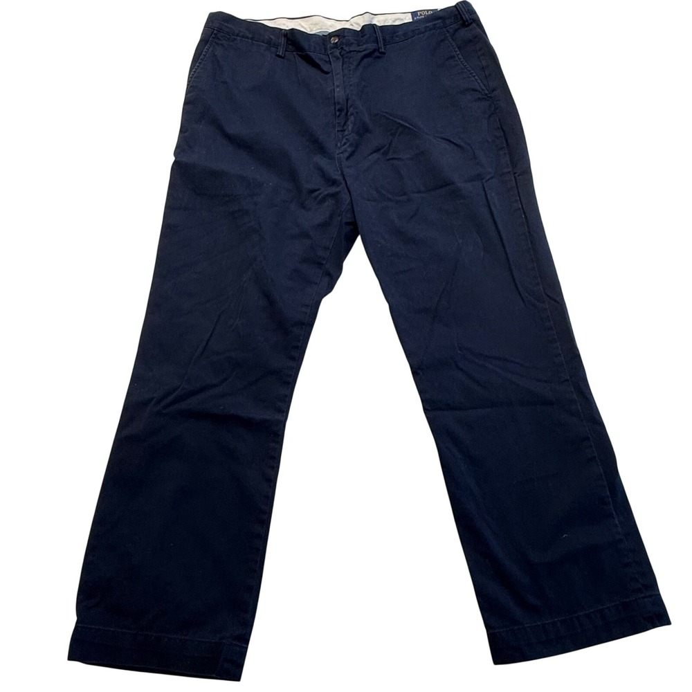Polo Ralph Lauren Mens 40/30 Navy Blue Classic Fit Cotton Twill Chino Pants
